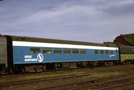 Great Northern Railway Passenger Car 1251 at Ellensburg, Washington in 1972.