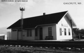 Great Northern Depot at Galchutt, North Dakota, undated