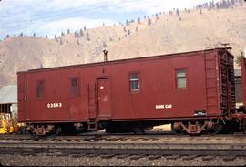 Great Northern Railway Outfit Car O3543 at Cashmere, Washington in 1970.