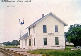 Great Northern Depot at Kent, Minnesota, undated