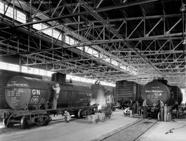 Great Northern Repair Shop at Minot, North Dakota, undated