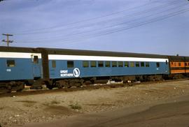 Great Northern Railway Passenger Car 1004 at Wenatchee, Washington in 1970.