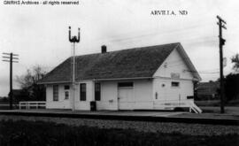 Great Northern Depot at Arvilla, North Dakota, undated