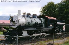 Great Northern Steam Locomotive 1147 at Wenatchee, Washington, 1999