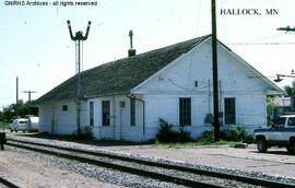 Great Northern Depot at Hallock, Minnesota, undated