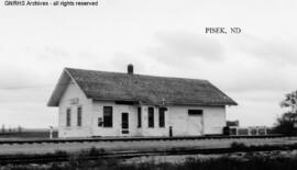 Great Northern Depot at Pisek, North Dakota, undated