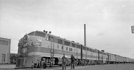 Great Northern Diesel Locomotive 354 at Hillyard, Washington, undated