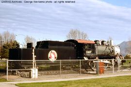 Great Northern Steam Locomotive 1147 at Wenatchee, Washington, 1987