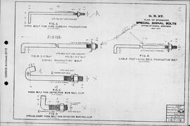 Great Northern Railway Standard Signal Plans; Bolts, Foundation, Ground Signal, Cable Post and Cr...