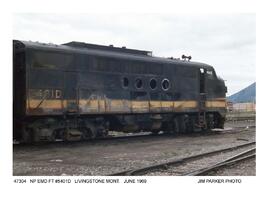 Northern Pacific Diesel Locomotive Number 5401D, Livingston, Montana, 1969