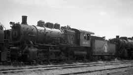 Great Northern Steam Locomotive 810 at Superior, Wisconsin in 1958.