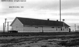 Great Northern Depot at Browning , Montana, undated