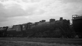 Great Northern Steam Locomotive 2180 at Superior, Wisconsin in 1956.