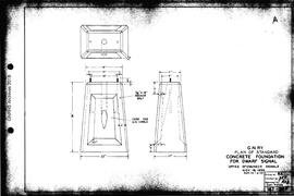 Great Northern Railway Standard Signal Plans; Foundation Concrete Dwarf Signal, 1953