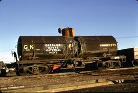 Great Northern Railway Tank car X973 at Havre, Montana in 1974.