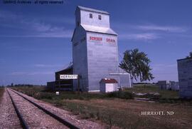 Great Northern Station Sign at Herriott, North Dakota, undated