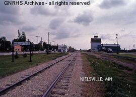 Great Northern Station Sign at Nielsville, Minnesota, undated