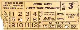 Seattle Municipal Street Railway Ticket, undated