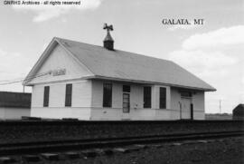 Great Northern Depot at Galata, Montana, undated