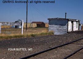 Great Northern Depot at Four Buttes, Montana, undated