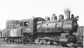 Great Northern Steam Locomotive 386 at Minneapolis, Minnesota, 1948