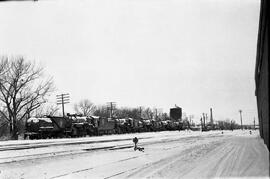 Great Northern Steam Locomotive 3210 at Willmar, Minnesota in 1955.