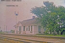 Great Northern Depot at Harwood, North Dakota, undated