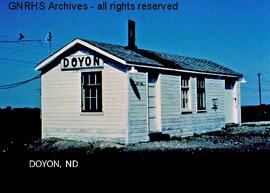 Great Northern Depot at Doyon, North Dakota, undated