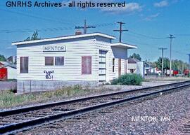 Great Northern Depot at Mentor, Minnesota, undated