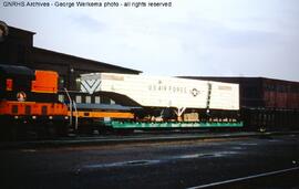 Great Northern Flatcar 161157 at Hillyard, Washington, 1965