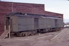 Great Northern Railway Outfit Car O3111 at Whitefish, Montana in 1972.