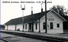 Great Northern Depot at Leeds, North Dakota, 1970