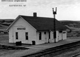 Great Northern Depot at Raynesford, Montana, undated