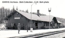 Great Northern Depot at Belton, Montana, 1976