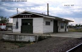 Great Northern Depot at Saco, Montana, undated