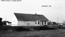 Great Northern Depot at Warwick, North Dakota, undated