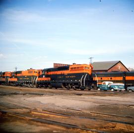 Great Northern Railway 599 at Butte, Minnesota in 1967.