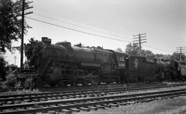 Great Northern Steam Locomotive 3386 at Willmar, Minnesota in 1958.