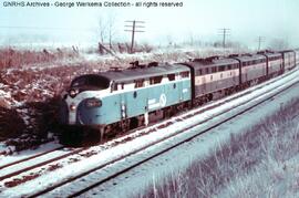 Great Northern Diesel Locomotive 367A at Minnetonka, Minnesota, 1968