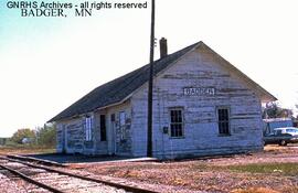 Great Northern Depot at Badger, Minnesota, undated