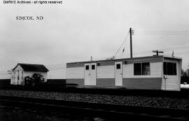 Great Northern Depot at Simcoe, North Dakota, undated