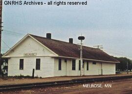 Great Northern Depot at Melrose, Minnesota, undated