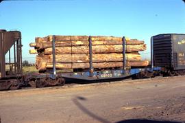 Great Northern Railway Flat car 68560 at Pasco, Washington in 1974.