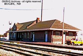 Great Northern Depot at Rugby, North Dakota, undated