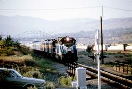 Great Northern Railway Train Number 32 Empire Builder leaving Wenatchee, Washington in 1969.