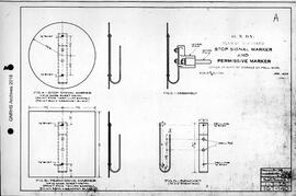 Great Northern Railway Standard Signal Plans; Markers, Permissive and Stop Signal, 1929