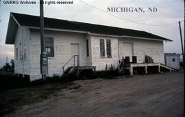 Great Northern Depot at Michigan, North Dakota, undated