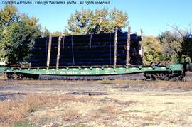 Great Northern Flatcar 65707 at Castle Rock, Colorado, 1965