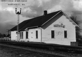 Great Northern Depot at Marysville, Washington, undated