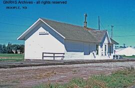 Great Northern Depot at Hoople, North Dakota, undated